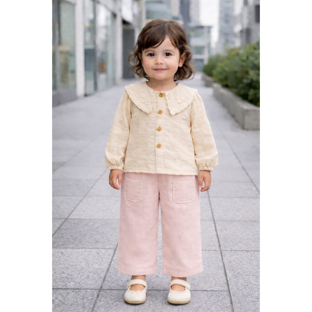 Βρεφικό Σετ Για Κορίτσι 6-24 Μηνών Εκρού - Πούδρα