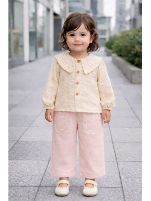 Βρεφικό Σετ Για Κορίτσι 6-24 Μηνών Εκρού - Πούδρα