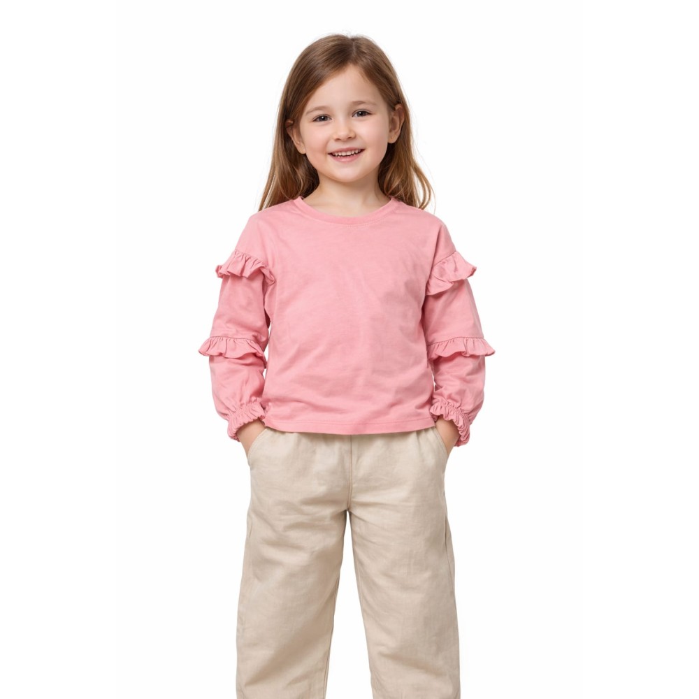 Παιδική Μπλούζα Για Κορίτσι 3-8 Χρονών Ροδακινί