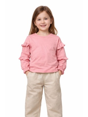 Παιδική Μπλούζα Για Κορίτσι 3-8 Χρονών Ροδακινί