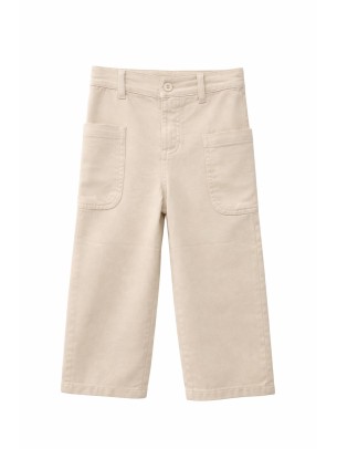 Παιδικό Παντελόνι Για Κορίτσι 3-8 Χρονών Μπεζ