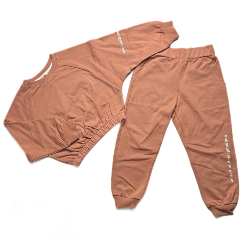 Παιδικό Σετ Φόρμα Για Κορίτσι 3-8 Χρονών Κανελί