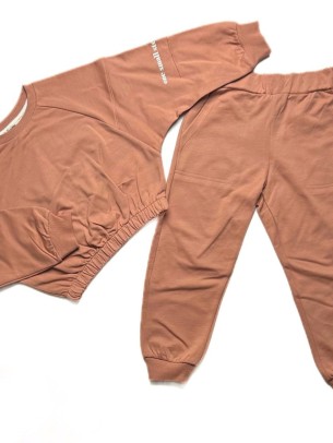 Παιδικό Σετ Φόρμα Για Κορίτσι 3-8 Χρονών Κανελί