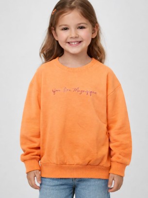 Παιδικό Φούτερ Για Κορίτσι 3-8 Χρονών Πορτοκαλί