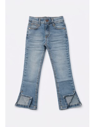 Παιδικό Παντελόνι Τζιν Για Κορίτσι 3-8 Χρονών Μπλε