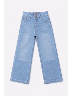 Παιδικό Παντελόνι Τζιν Για Κορίτσι 5-8 Χρονών Μπλε