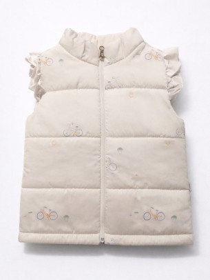 Παιδικό Γιλέκο Για Κορίτσι 2-5 Χρονών Λευκό