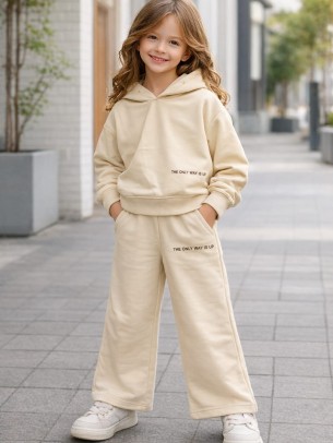 Παιδικό Σετ Φόρμα Για Κορίτσι 3-8 Χρονών Μπεζ