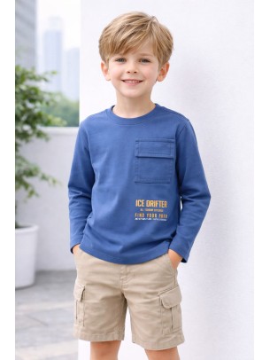 Παιδική Μπλούζα Για Αγόρι 3-8 Χρονών Μπλε