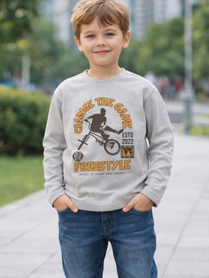 Παιδική Μπλούζα Για Αγόρι 3-8 Χρονών Γκρι