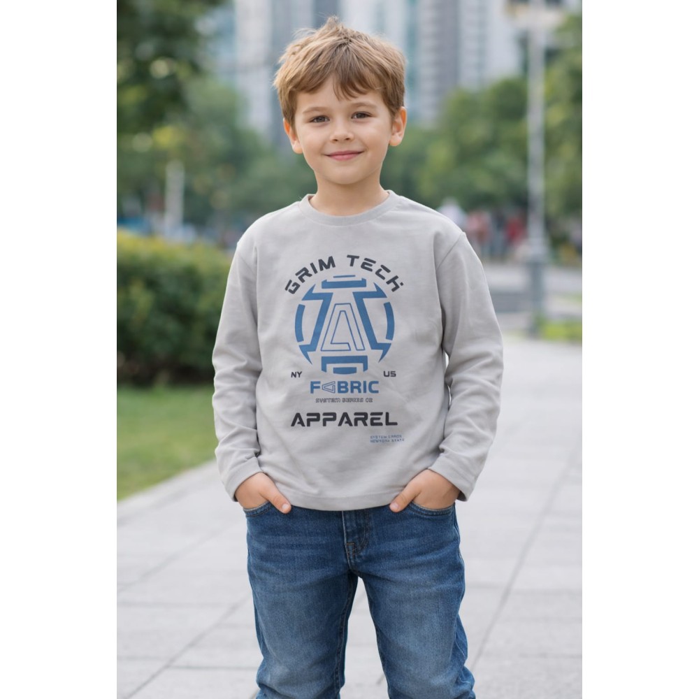 Παιδική Μπλούζα Για Αγόρι 3-8 Χρονών Γκρι