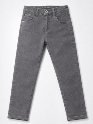 Παιδικό Παντελόνι Τζιν Για Αγόρι 5-8 Χρονών Ανθρακί