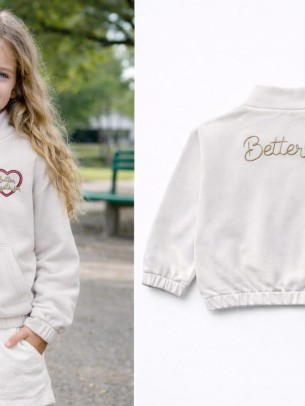 Παιδική Ζακέτα Για Κορίτσι 3-8 Χρονών Λευκό