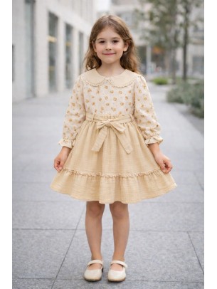 Παιδικό Φόρεμα 5-8 Χρονών Μπεζ