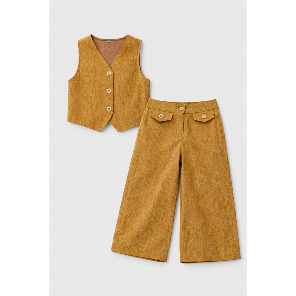 Παιδικό Σετ Για Κορίτσι 3-8 Χρονών Μουσταρδί