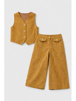 Παιδικό Σετ Για Κορίτσι 3-8 Χρονών Μουσταρδί