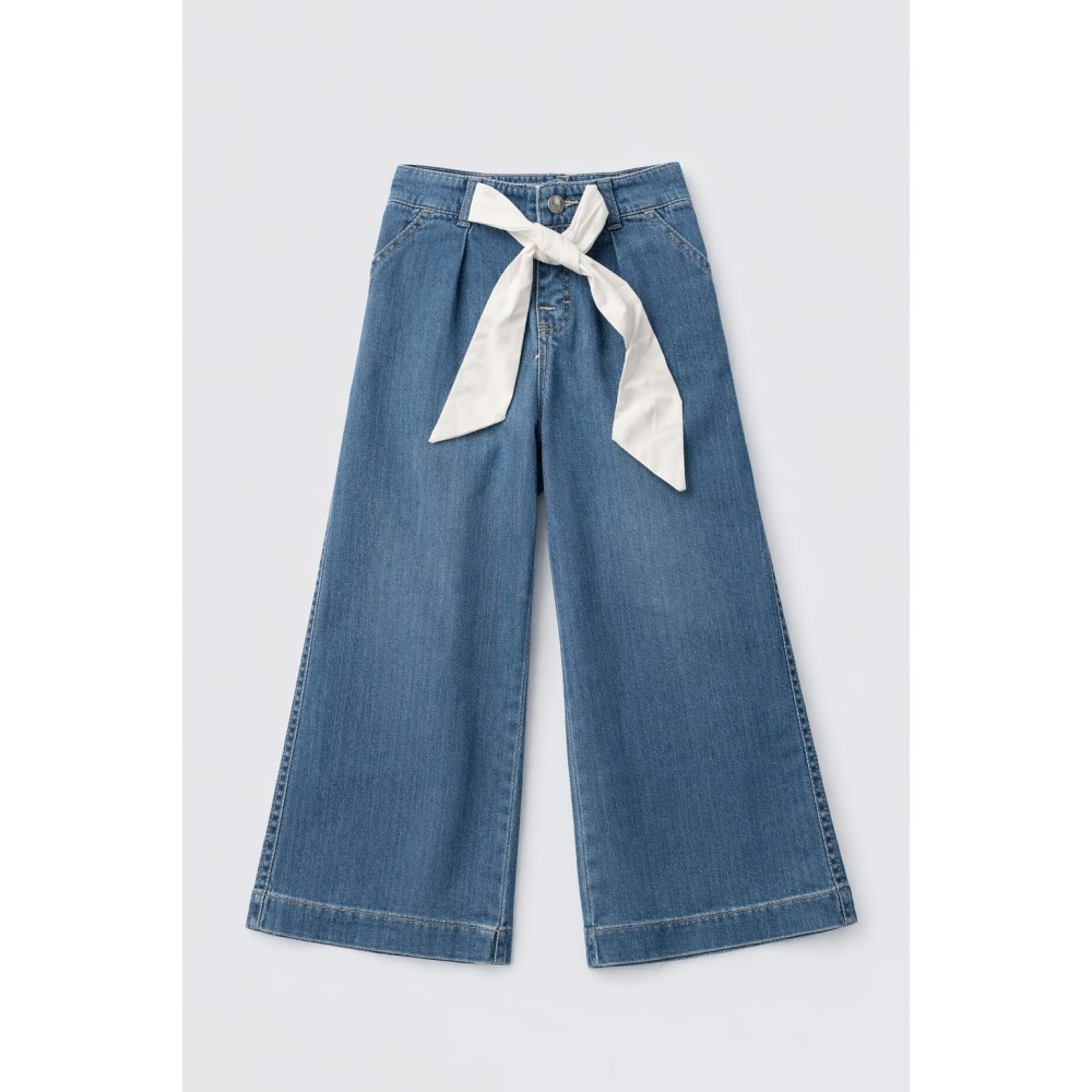 Παιδικό Παντελόνι Τζιν Για Κορίτσι 5-8 Χρονών Μπλε