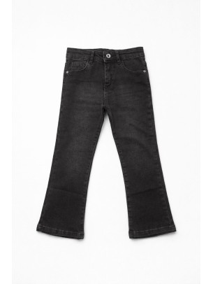 Παιδικό Παντελόνι Τζιν Για Κορίτσι 3-8 Χρονών Μαύρο