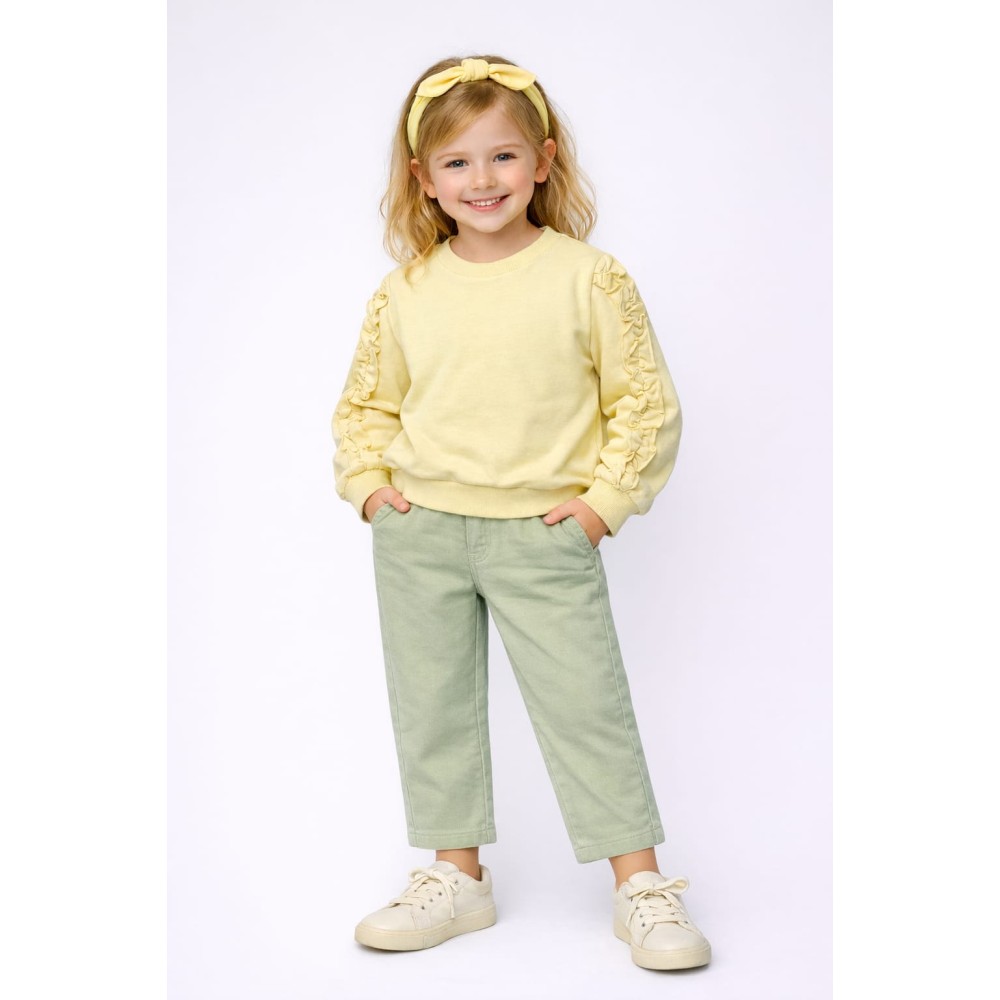 Παιδικό Φούτερ Για Κορίτσι 3-8 Χρονών Κίτρινο