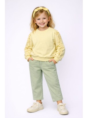 Παιδικό Φούτερ Για Κορίτσι 3-8 Χρονών Κίτρινο