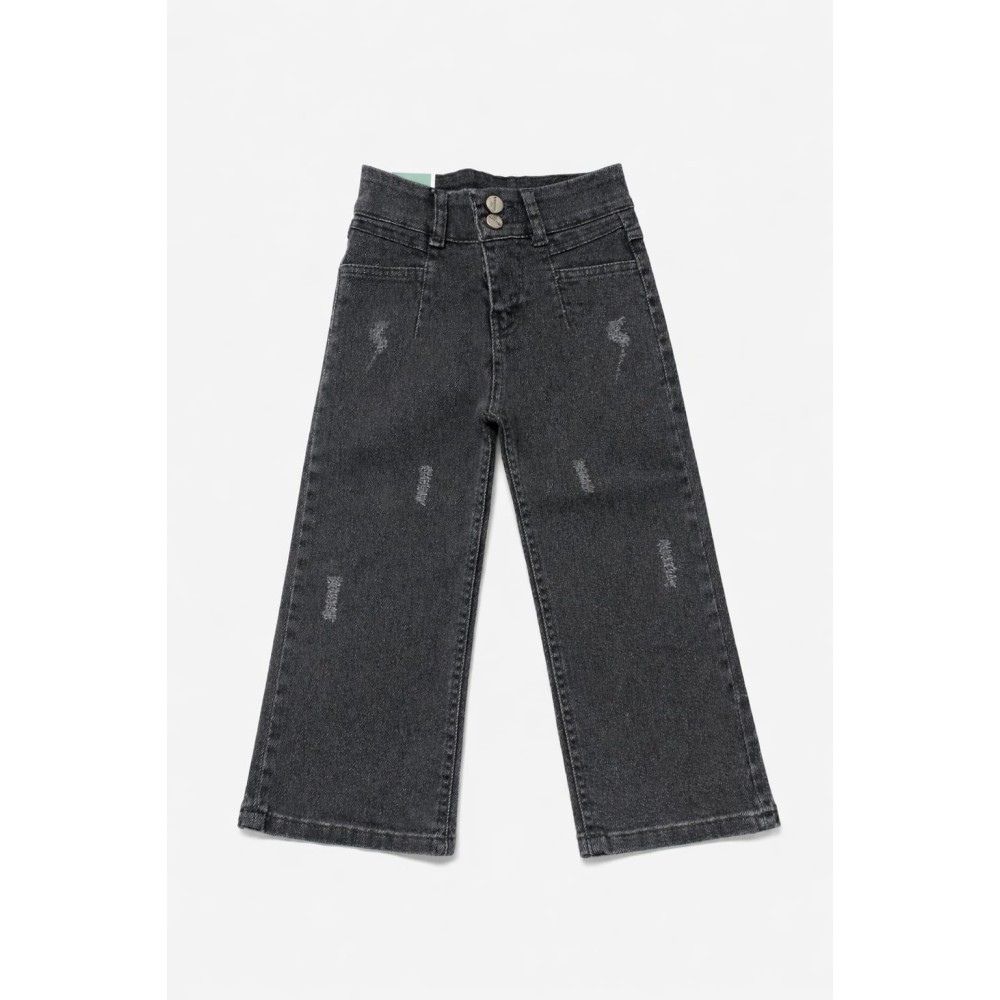 Παιδικό Παντελόνι Τζιν Για Κορίτσι 9-12 Χρονών Ανθρακί