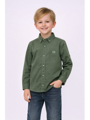 Παιδικό Πουκάμισο Για Αγόρι 3-9 Χρονών Πράσινο 