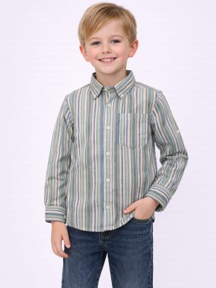 Παιδικό Πουκάμισο Για Αγόρι 3-8 Χρονών Χακί