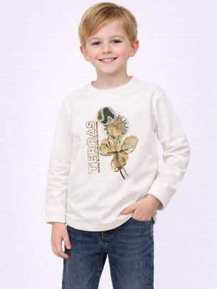 Παιδική Μπλούζα Για Αγόρι 3-8 Χρονών Λευκό 