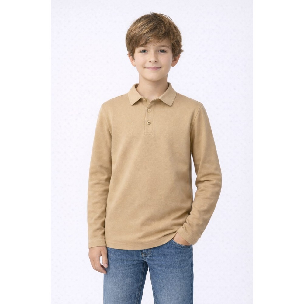 Παιδική Μπλούζα Για Αγόρι 8-14 Χρονών Μπεζ