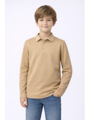 Παιδική Μπλούζα Για Αγόρι 8-14 Χρονών Μπεζ