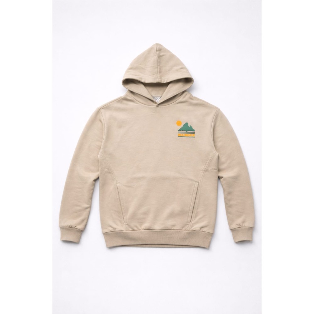 Παιδικό Φούτερ Για Αγόρι 8-14 Χρονών Χρώμα Πέτρας