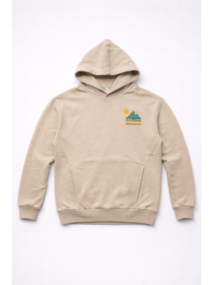 Παιδικό Φούτερ Για Αγόρι 8-14 Χρονών Χρώμα Πέτρας