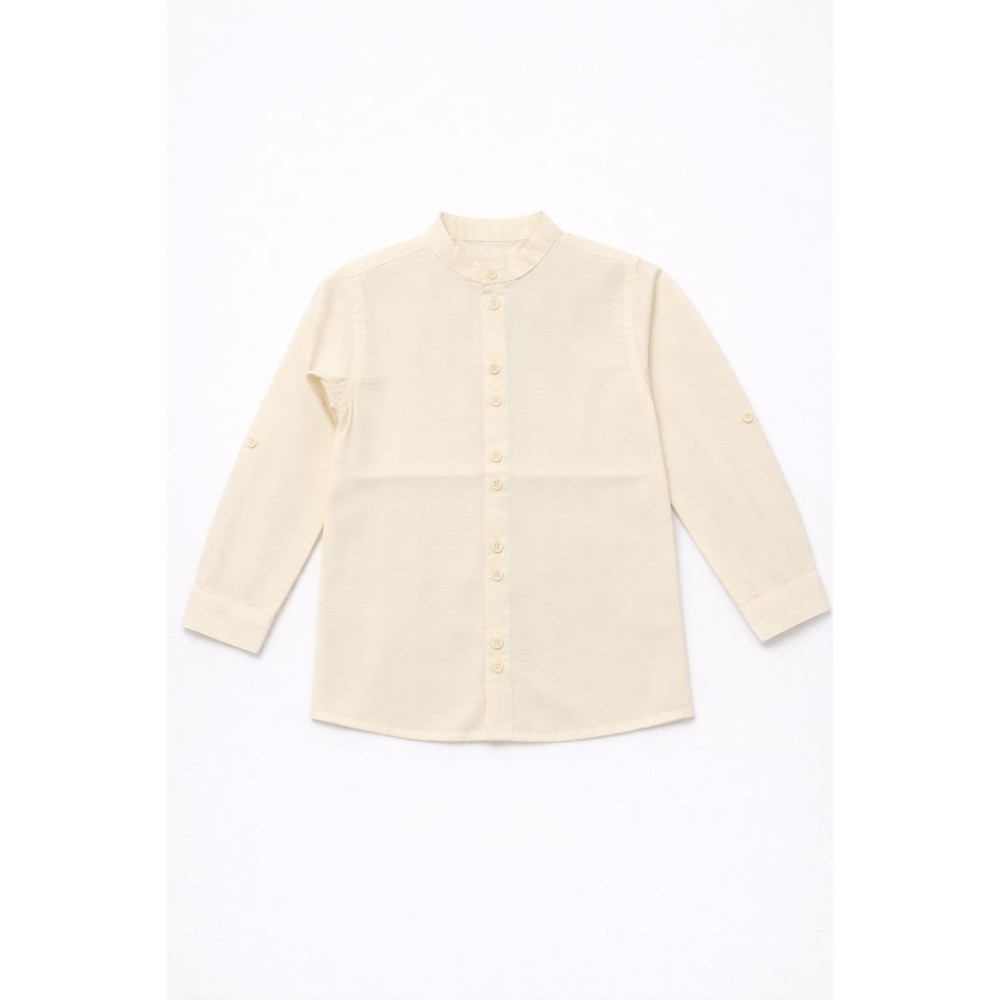 Παιδικό Πουκάμισο Για Αγόρι 3-8 Χρονών Εκρού