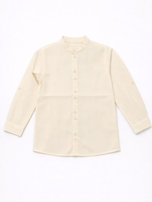 Παιδικό Πουκάμισο Για Αγόρι 3-8 Χρονών Εκρού