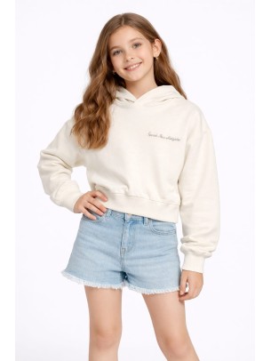 Παιδικό Φούτερ  Για Κορίτσι 8-14 Χρονών Εκρού