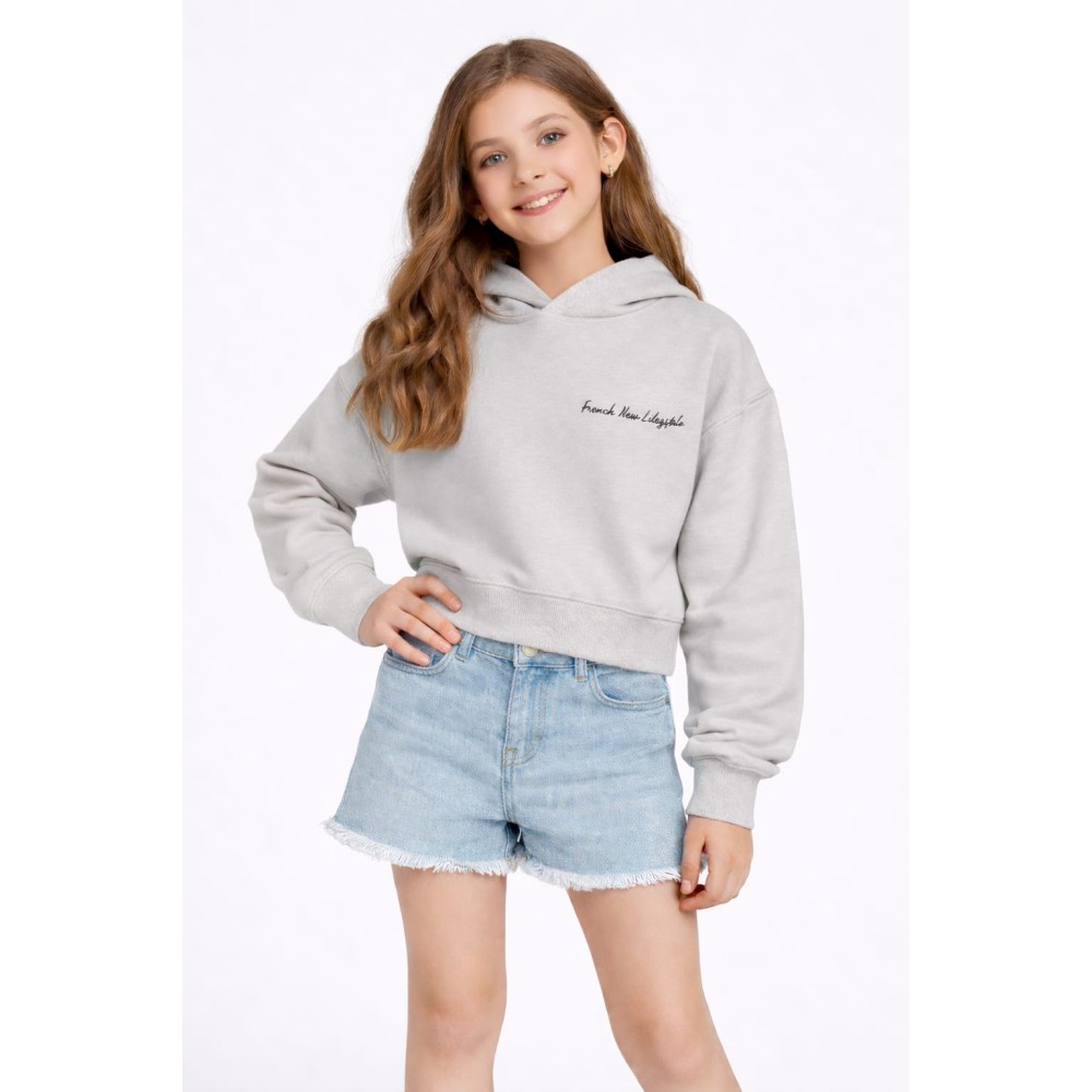 Παιδικό Φούτερ Για Κορίτσι 8-14 Χρονών Γκρι
