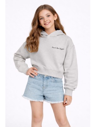 Παιδικό Φούτερ Για Κορίτσι 8-14 Χρονών Γκρι