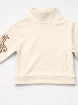 Παιδικό Φούτερ με Φλις  Για Κορίτσι 8-14 Χρονών Κρεμ