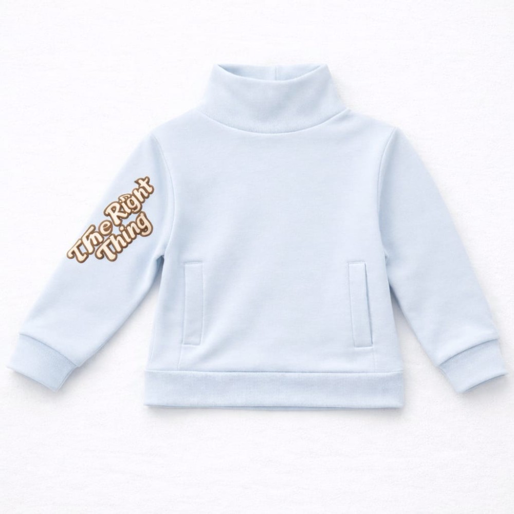 Παιδικό Φούτερ με Φλίς  Για Κορίτσι 8-14 Χρονών Μπλε