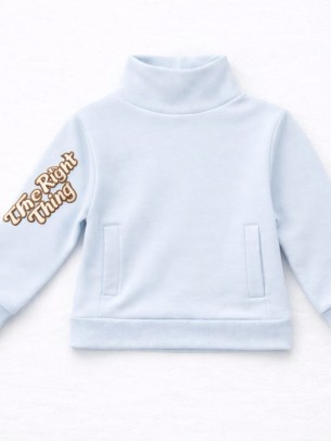 Παιδικό Φούτερ με Φλίς  Για Κορίτσι 8-14 Χρονών Μπλε