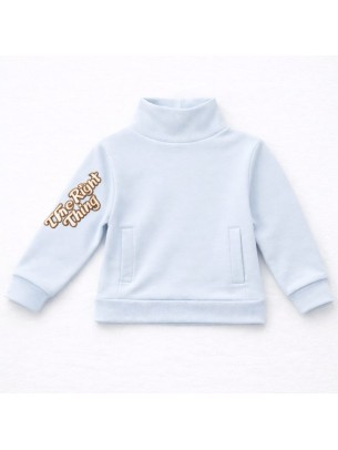 Παιδικό Φούτερ με Φλίς  Για Κορίτσι 8-14 Χρονών Μπλε