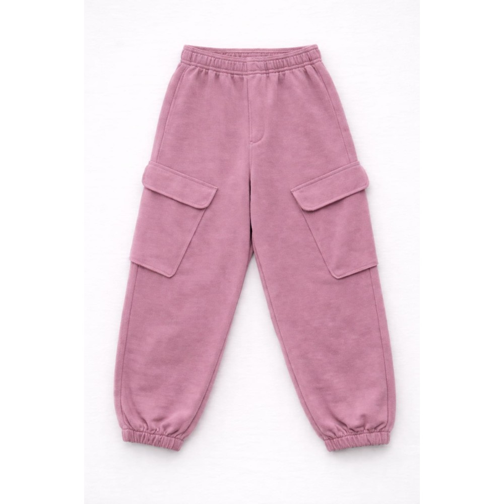 Παιδικό Παντελόνι Φόρμας με Φλις Για Κορίτσι 8-14 Χρονών Ροζ