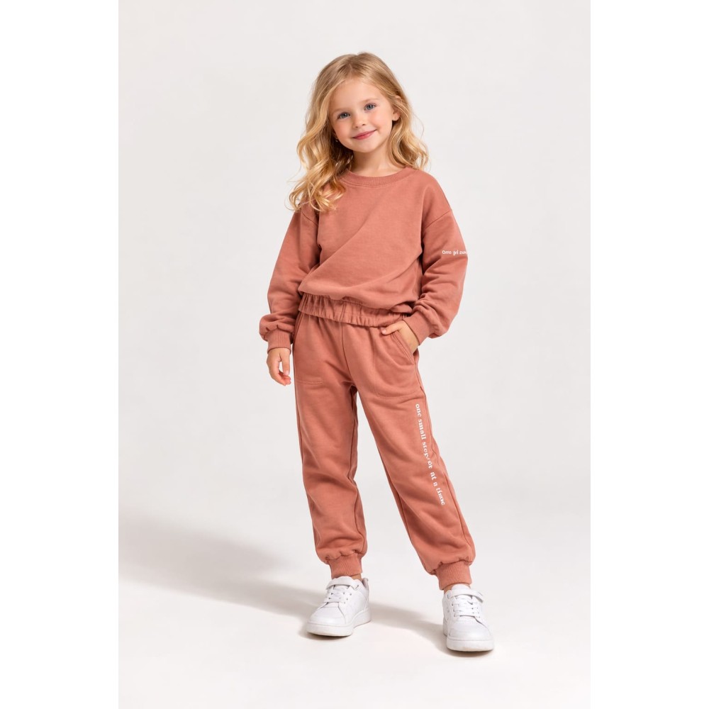 Παιδικό Σετ Φόρμα Για Κορίτσι 3-8 Χρονών Κανελί