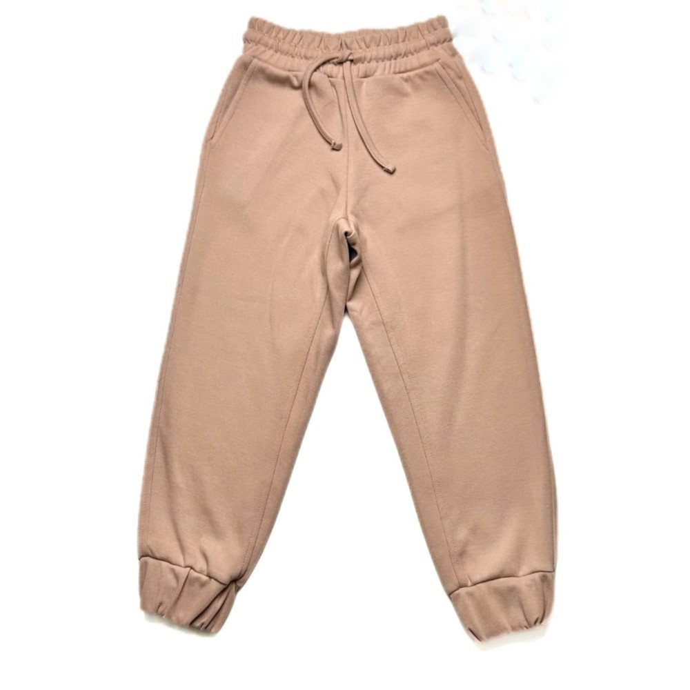 Παιδικό Παντελόνι Φόρμας Για Κορίτσι 9-12 Χρονών Πούδρα