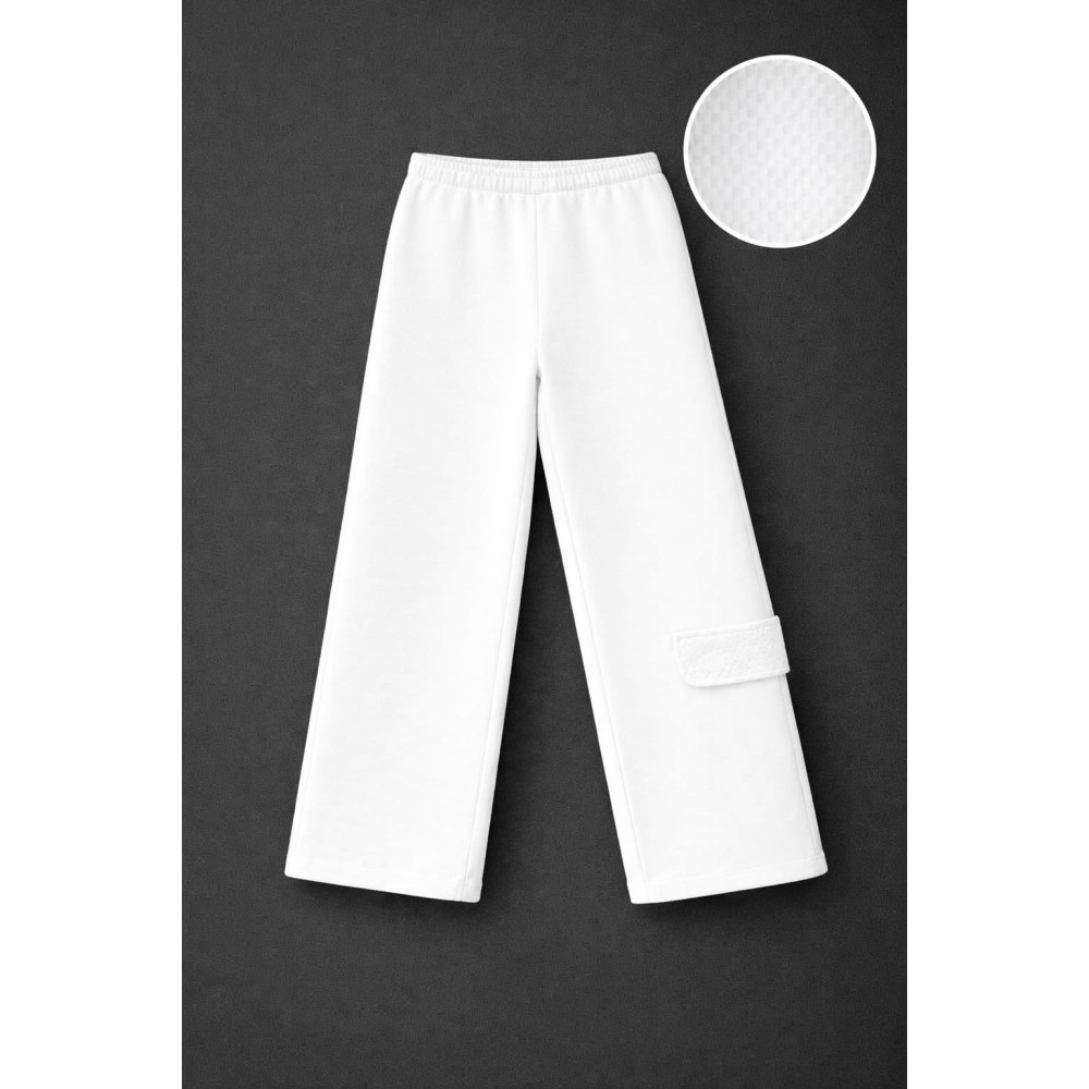Παιδικό Παντελόνι  Για Κορίτσι 8-14 Χρονών Λευκό