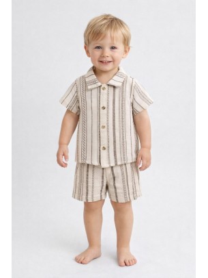 Βρεφικό Σετ Για Αγόρι 6-24 Μηνών Εκρού