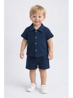 Βρεφικό Σετ Για Αγόρι 6-24 Μηνών Σκούρο Μπλε