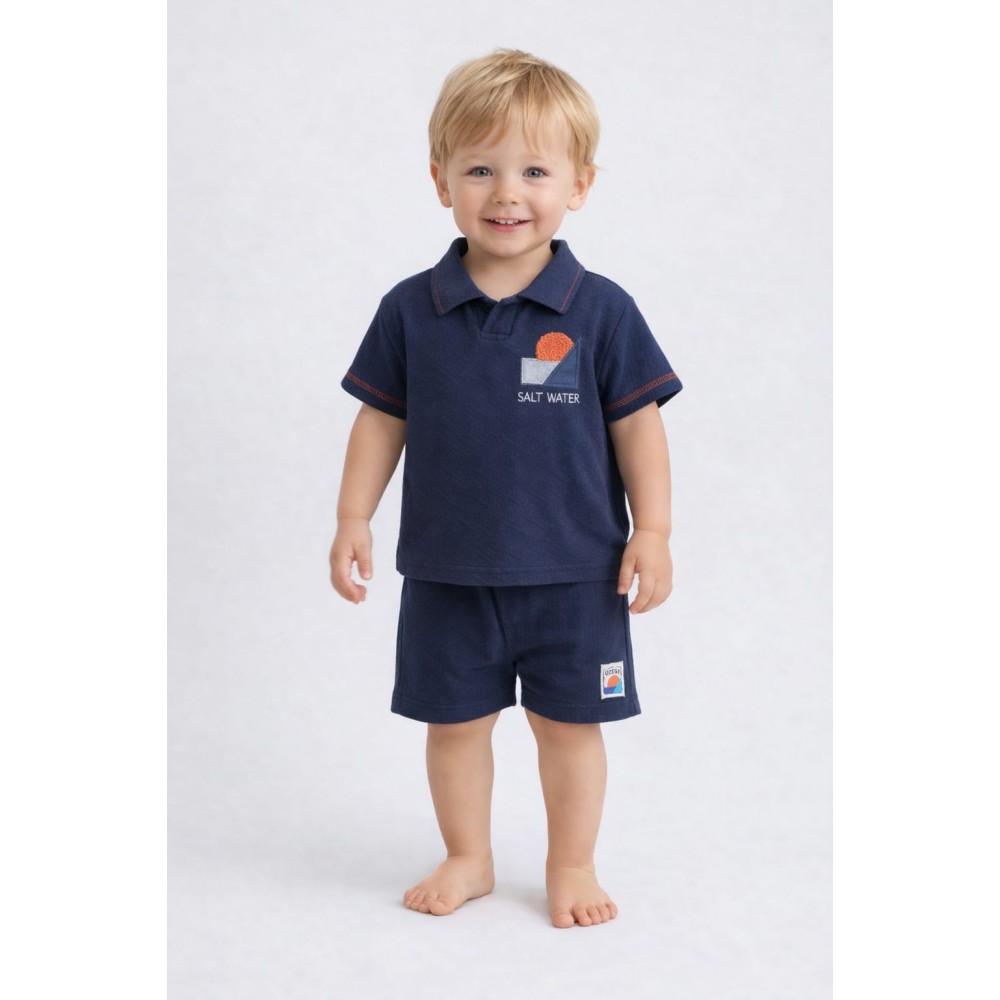 Βρεφικό Σετ Για Αγόρι 6-24 Μηνών Σκούρο Μπλε