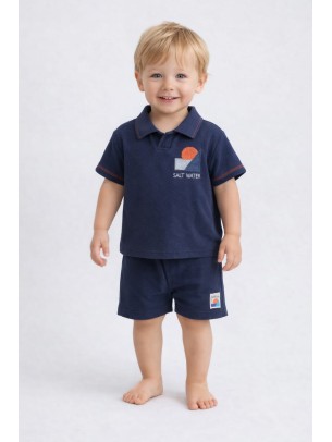 Βρεφικό Σετ Για Αγόρι 6-24 Μηνών Σκούρο Μπλε