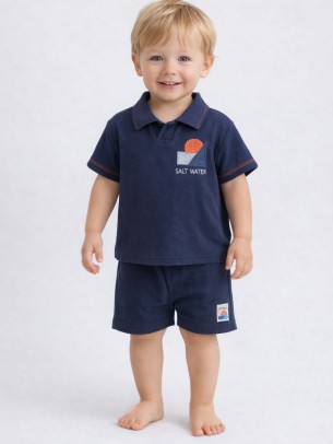 Βρεφικό Σετ Για Αγόρι 6-24 Μηνών Σκούρο Μπλε